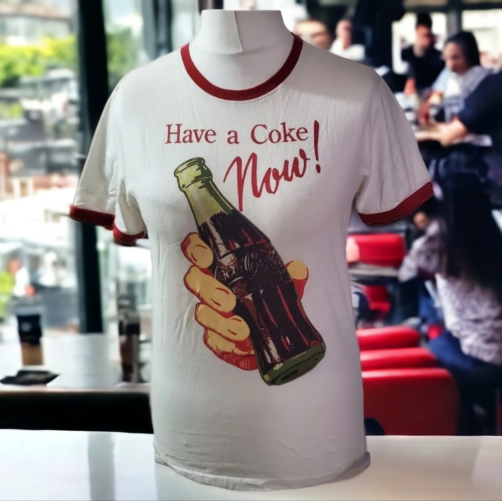 Coca Cola Coke t shirt top tee Take some home today M 12uk Have Coke NOW 2011 - Picture 2 of 6